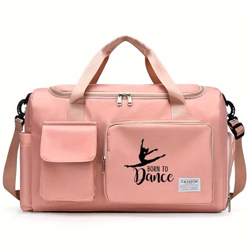 bale spor çantası pembe suya dayanıklı çok gözlü fitness seyahat duffel bag 🌿 Çok Bölmeli Düzen