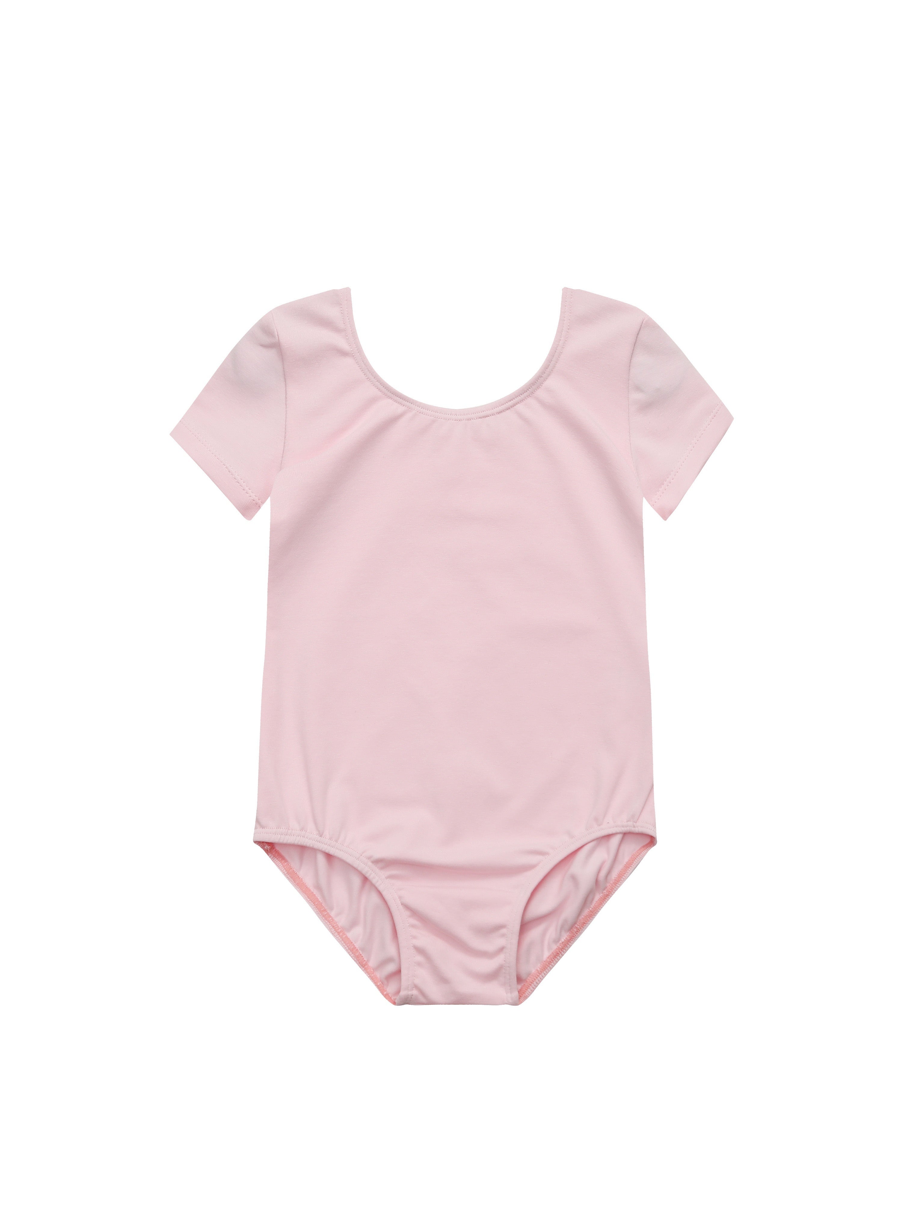 bale mayosu pembe kısa kollu dans kıyafeti 🌸 Yumuşak Kumaş