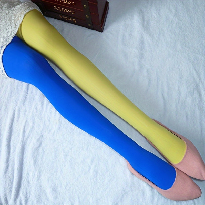 renk bloklu çorap iki tonlu pantolon çorap ⚡ Kontrastın gücü artık bacaklarında!