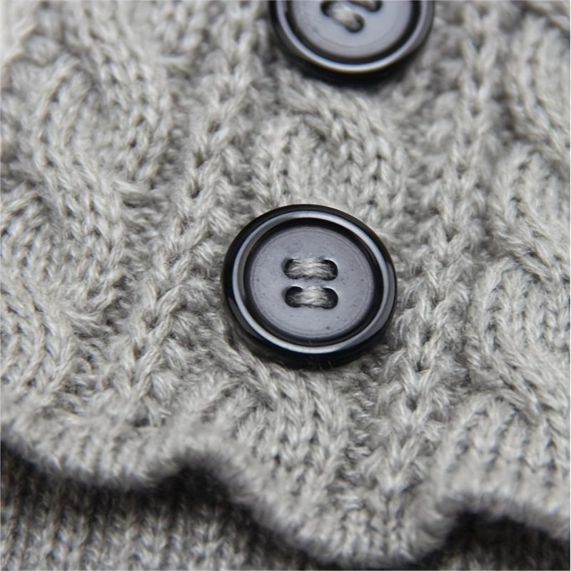 Örgü Bacak Isıtıcıları düğmeli triko model