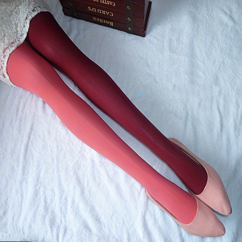 renk bloklu çorap iki tonlu pantolon çorap ⚡ Kontrastın gücü artık bacaklarında!