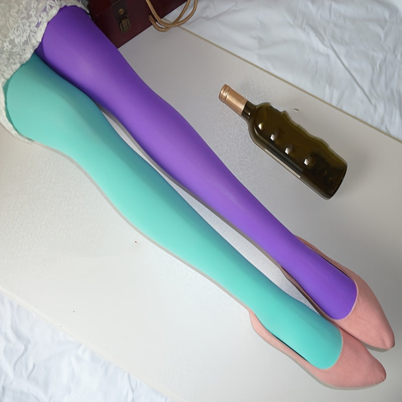 renk bloklu çorap iki tonlu pantolon çorap ⚡ Kontrastın gücü artık bacaklarında!