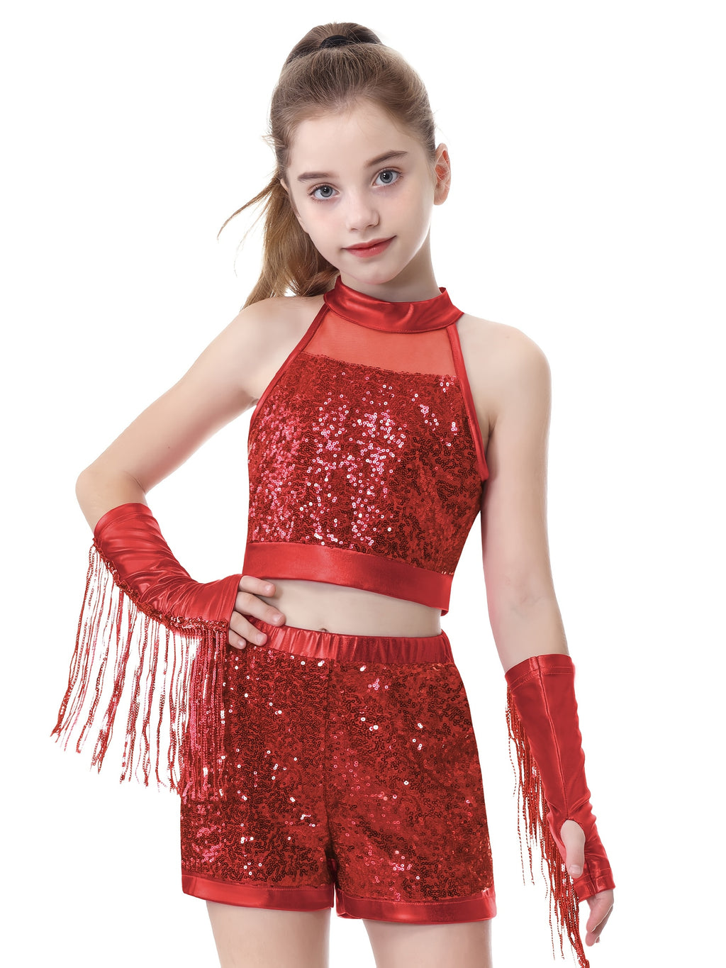 dans kostumu seti kiz cocuk parlak payetli dans kiyafeti 🎶 Üç parça tek fiyat