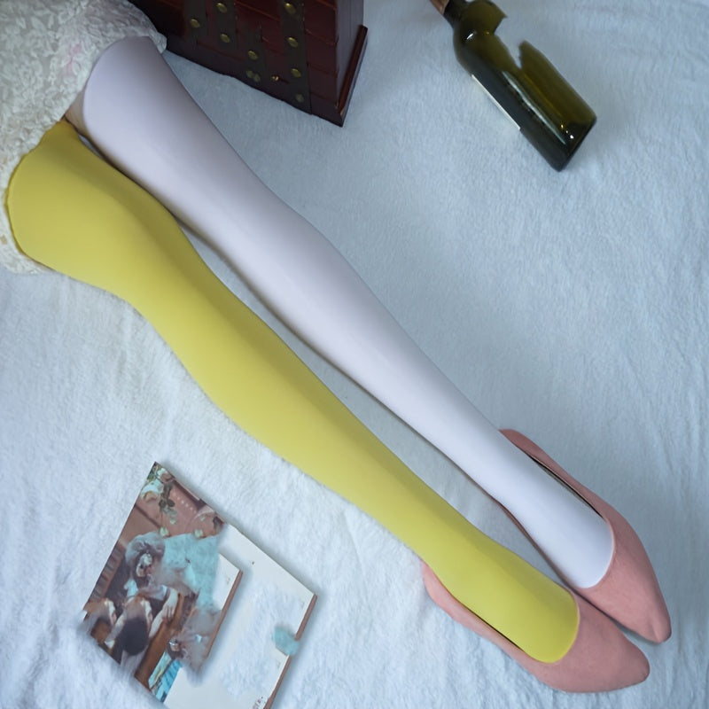 renk bloklu çorap iki tonlu pantolon çorap ⚡ Kontrastın gücü artık bacaklarında!