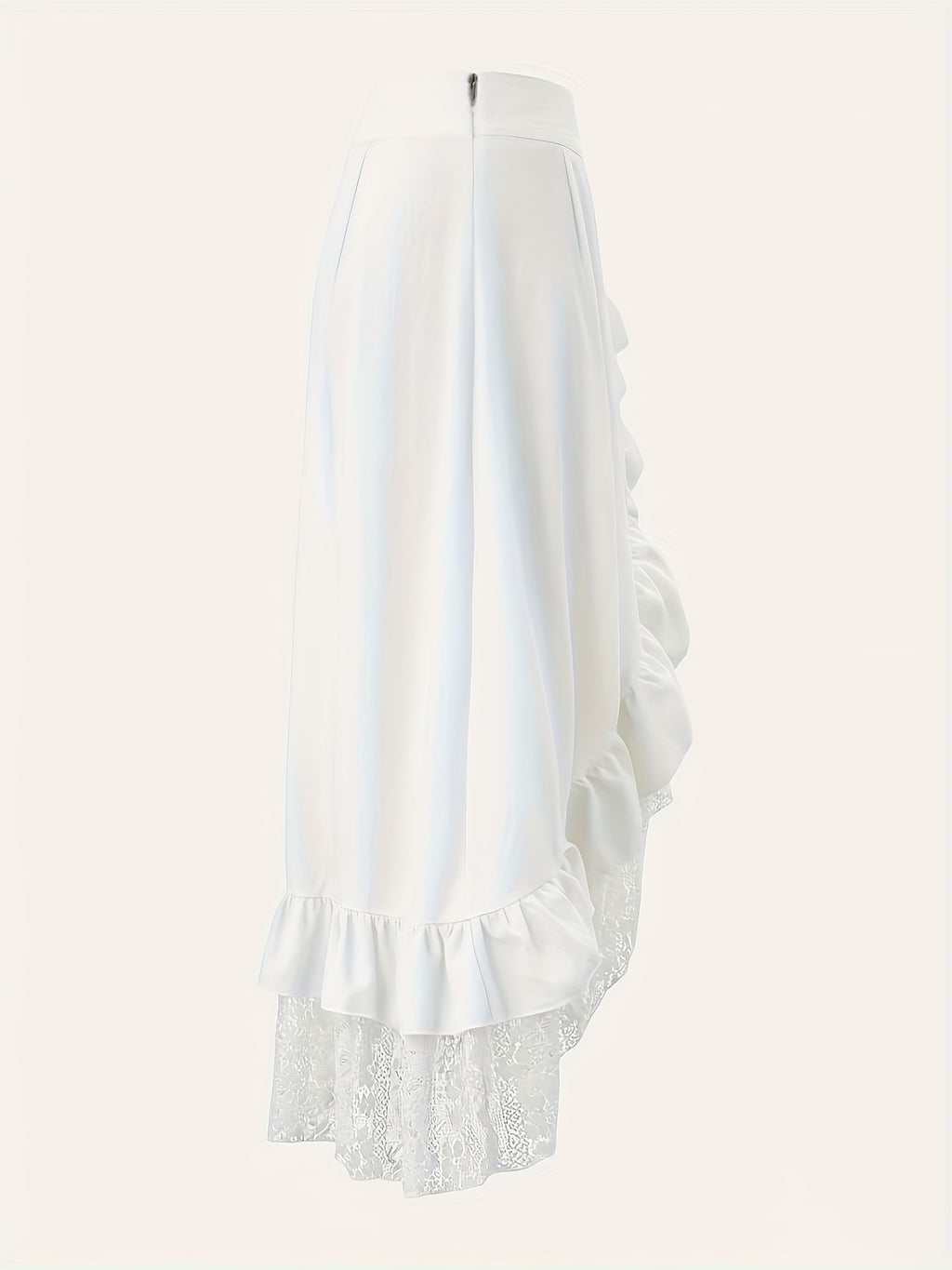 Gotik etek – yüksek bel dantelli ruffled tasarım, metal tokalı dramatik görünüm | Şimdi Keşfet 🖤✨