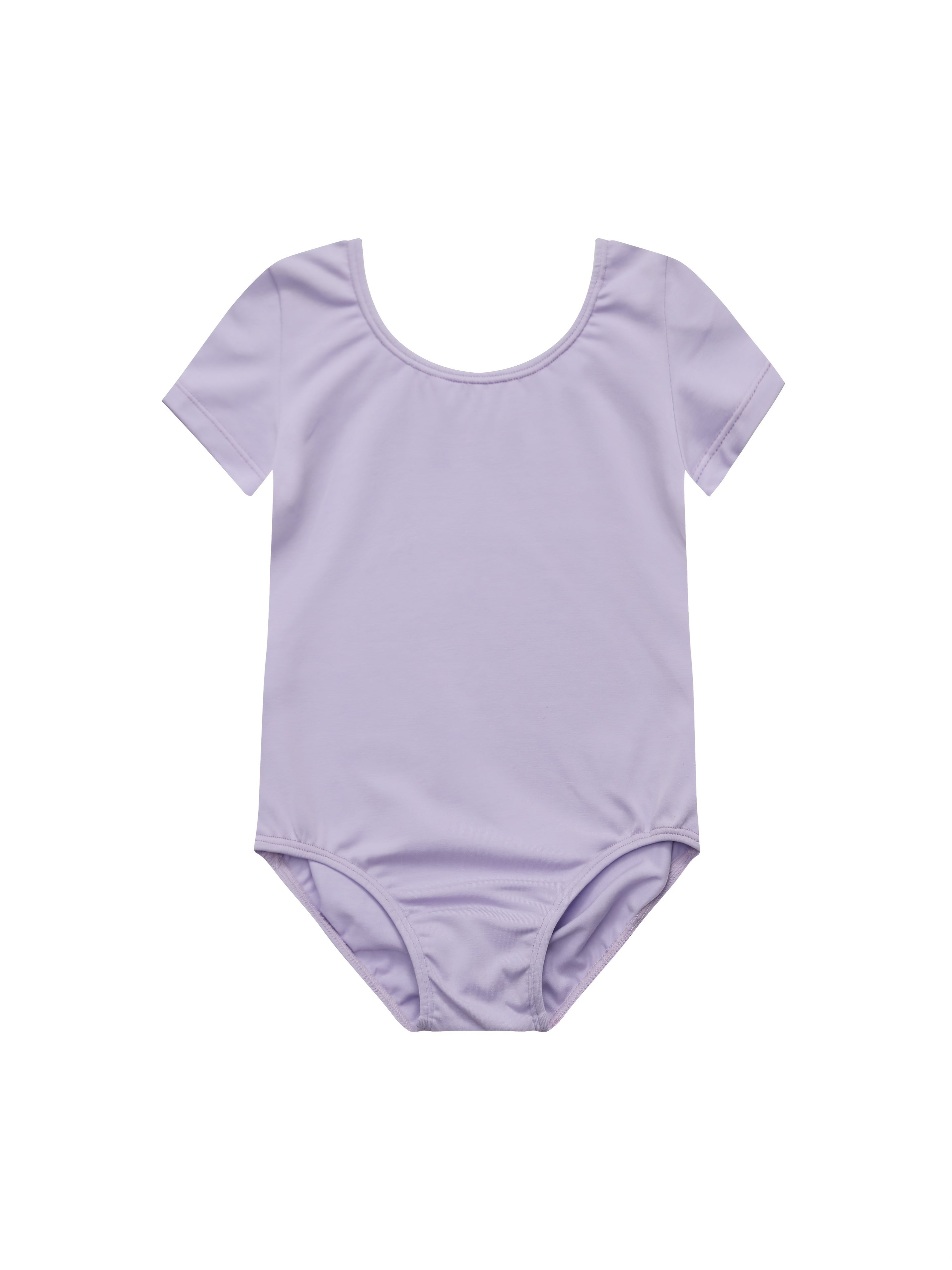 bale mayosu lila kısa kollu dans kıyafeti 🌸 Yumuşak Kumaş