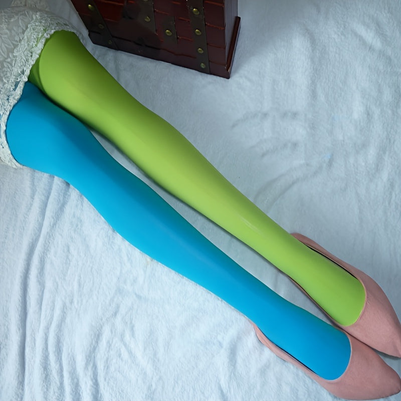 renk bloklu çorap iki tonlu pantolon çorap ⚡ Kontrastın gücü artık bacaklarında!