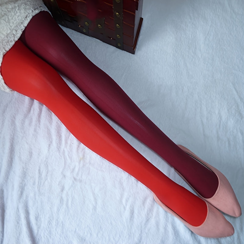 renk bloklu çorap iki tonlu pantolon çorap ⚡ Kontrastın gücü artık bacaklarında!