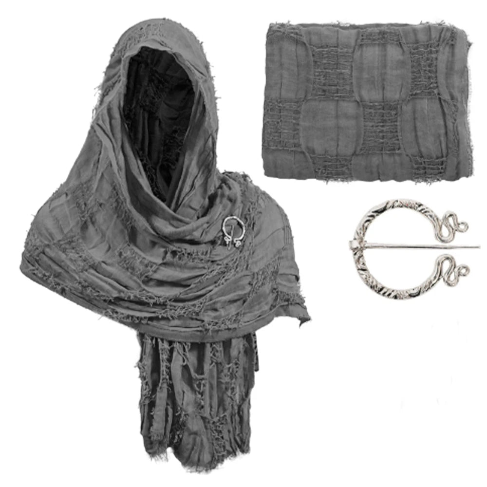 Kapüşonlu Şal – Dune Wasteland Broş Detaylı