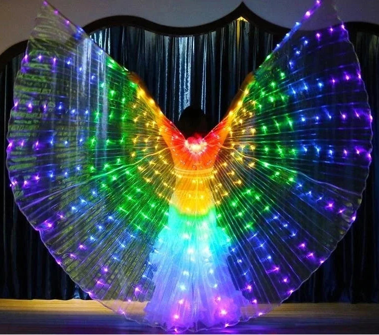 LED Işıklı Dans Kanadı – RGB Işıklı Isis Wings