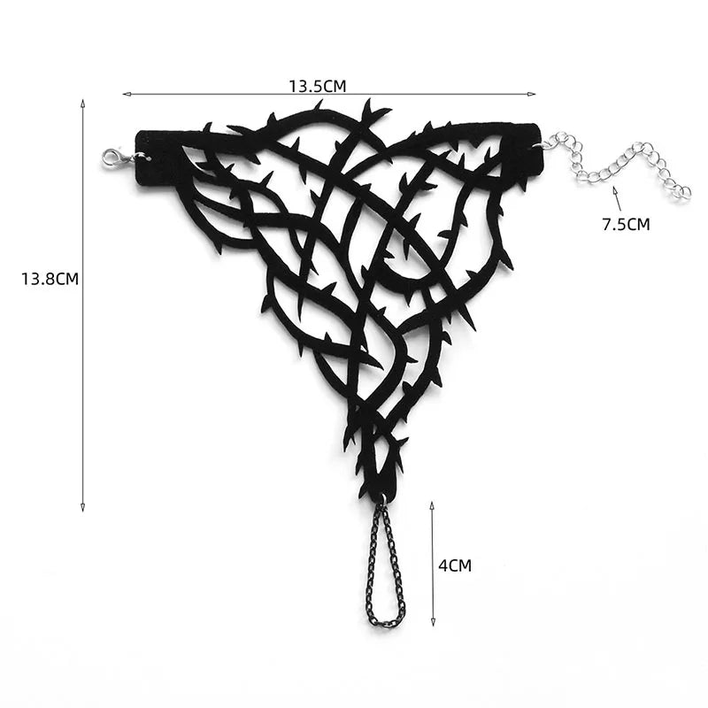 gotik bileklik kadın siyah dikenli örümcek ağı tasarım takı 🖤Asi Ruhun En Şık Hali