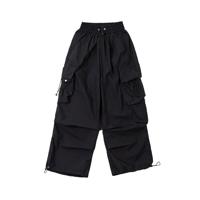 Siyah Geniş Paça Kargo Pantolon Üst Takım – Street Style Dans Model