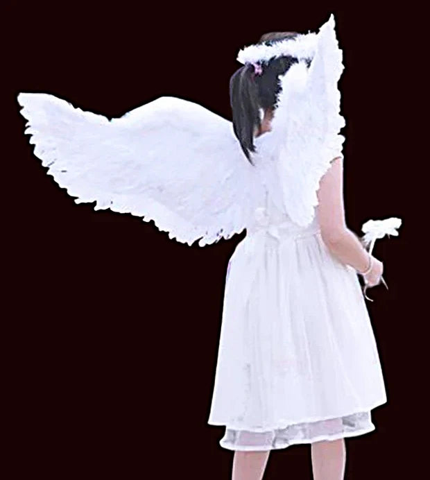 melek kanadı kostüm aksesuarı beyaz tüy sahne aksesuarı