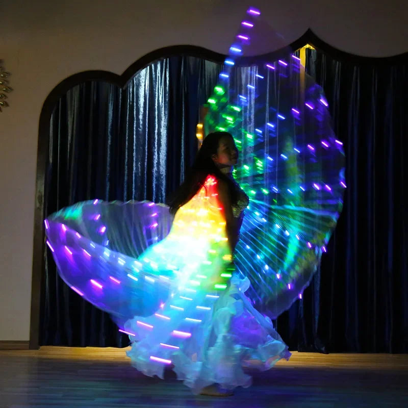 LED Işıklı Dans Kanadı – RGB Işıklı Isis Wings
