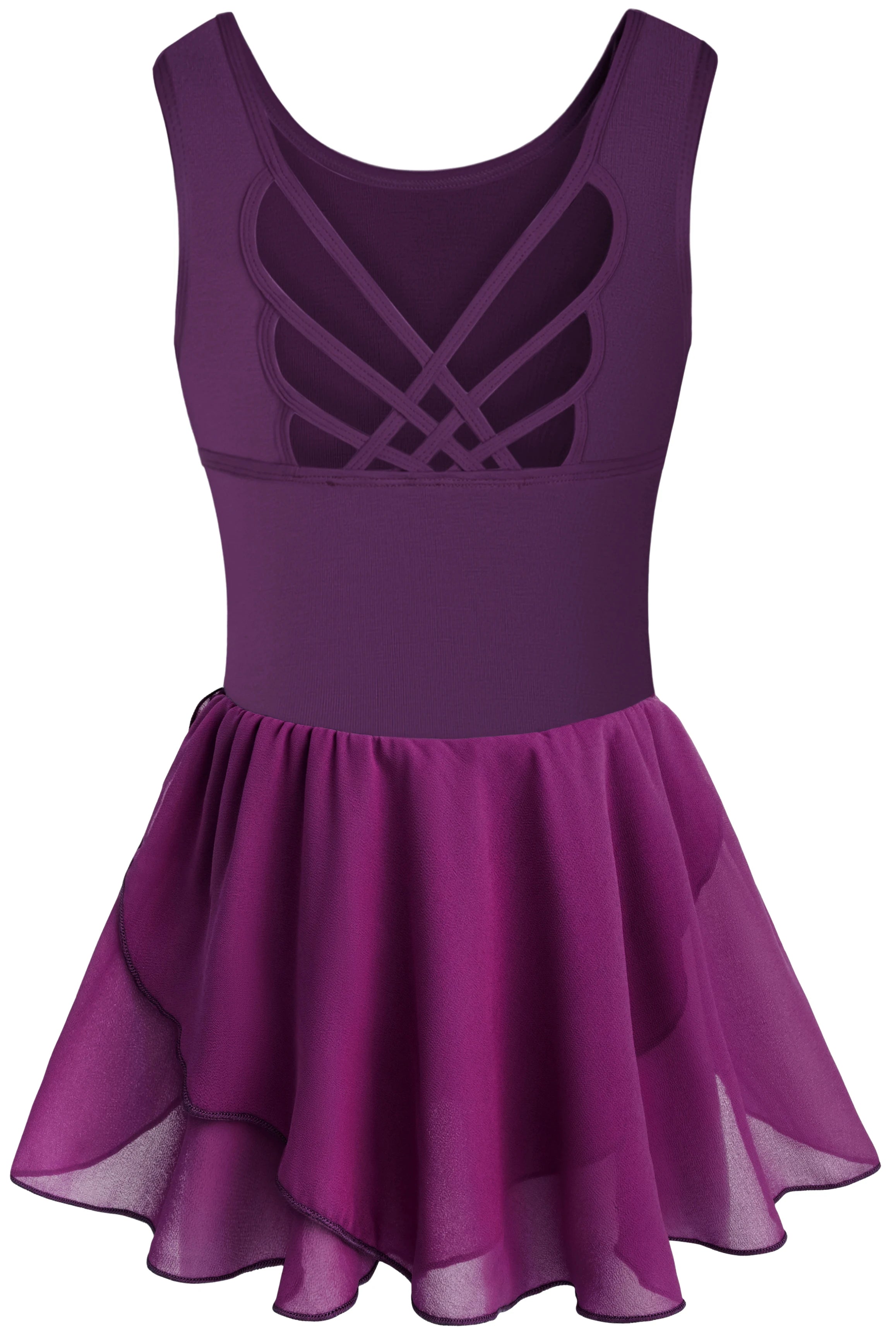 Bale Elbisesi – Şifon Etekli, Sırtı Çapraz Askılı Dans Kıyafeti