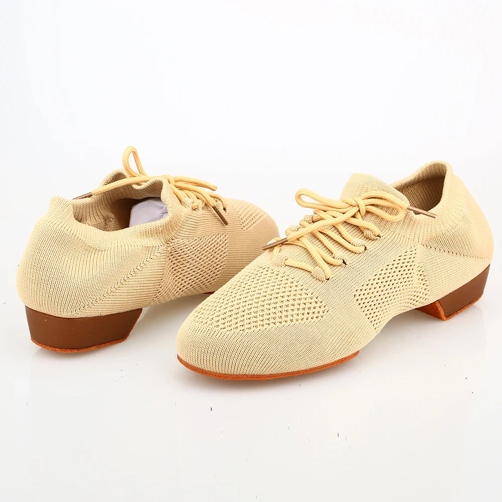 modern dans ayakkabısı kadın file tabanlı konforlu dans sneaker 🩰 Esnek Taban 💨 Nefes Alan Kumaş