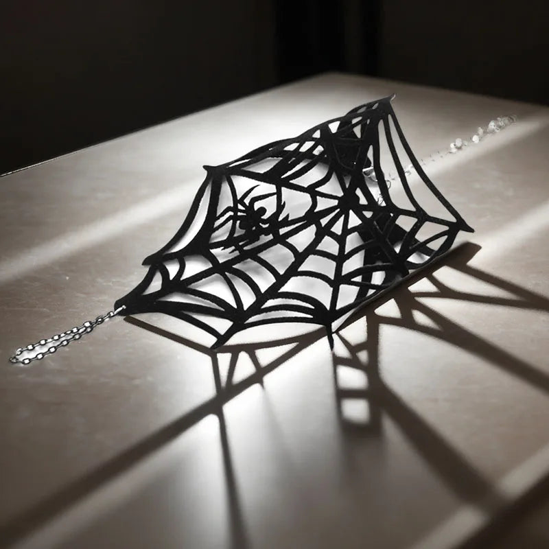 gotik bileklik kadın siyah dikenli örümcek ağı tasarım takı 🖤Asi Ruhun En Şık Hali