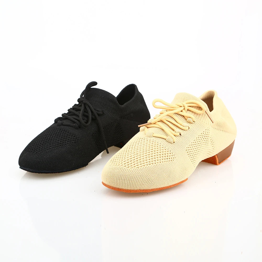 modern dans ayakkabısı kadın file tabanlı konforlu dans sneaker 🩰 Esnek Taban 💨 Nefes Alan Kumaş