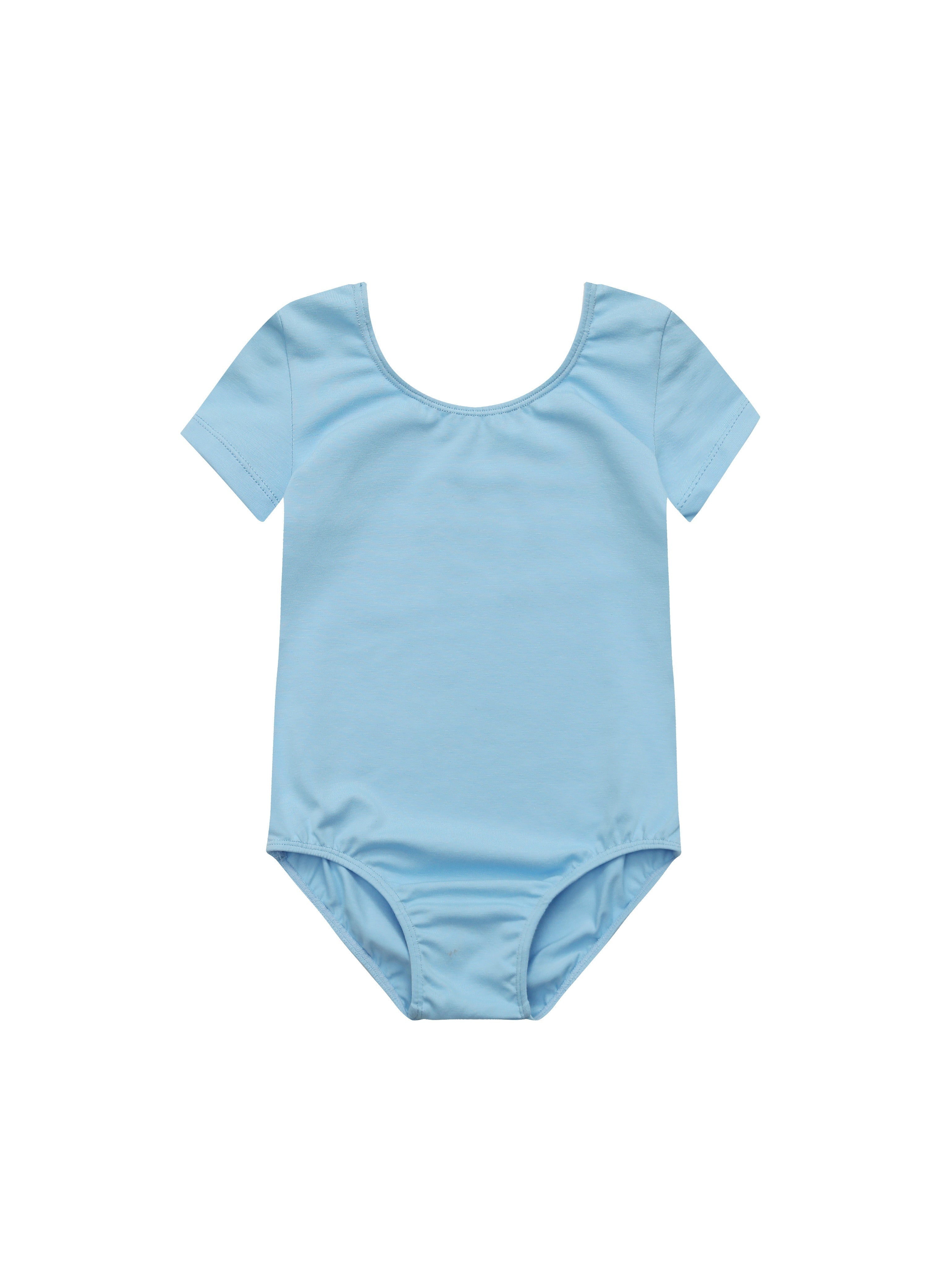 bale mayosu mavi kısa kollu dans kıyafeti 🌸 Yumuşak Kumaş