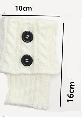 Örgü Bacak Isıtıcıları düğmeli triko model