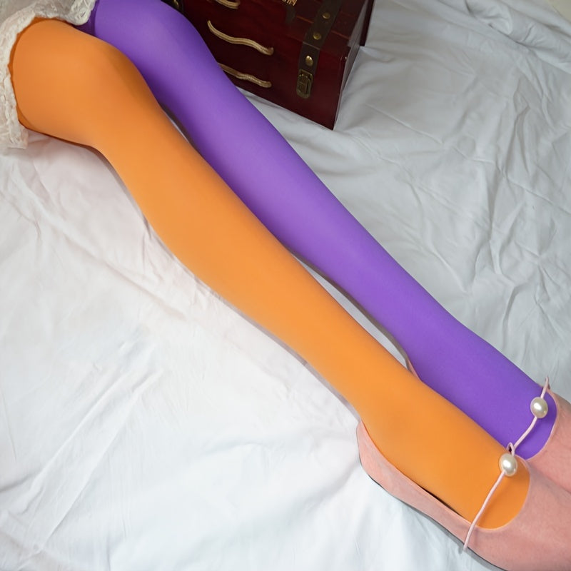 renk bloklu çorap iki tonlu pantolon çorap ⚡ Kontrastın gücü artık bacaklarında!