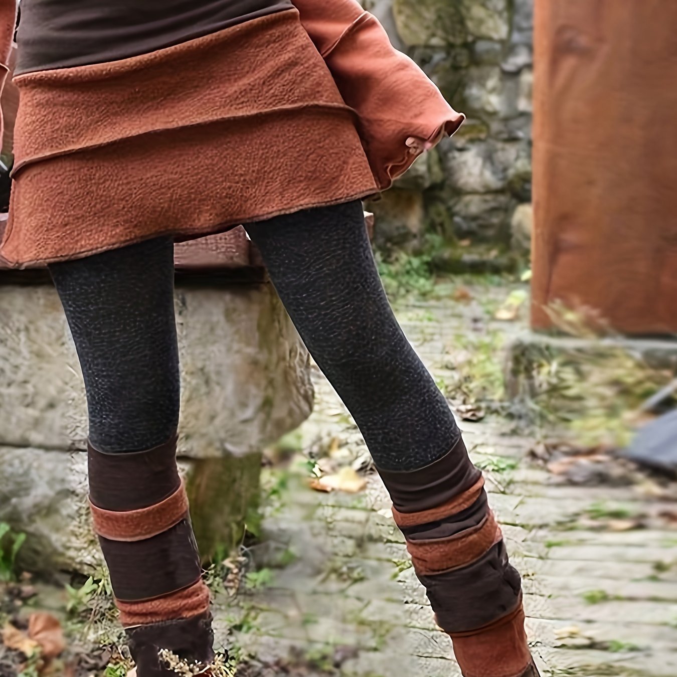 retro tayt etek renk bloklu katmanlı yüksek bel kadın etek 🍂 rahat ve özgün