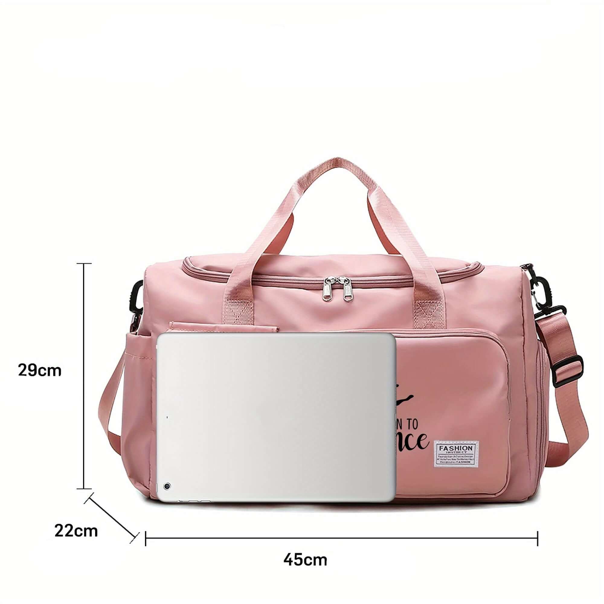 bale spor çantası pembe suya dayanıklı çok gözlü fitness seyahat duffel bag 🌿 Çok Bölmeli Düzen