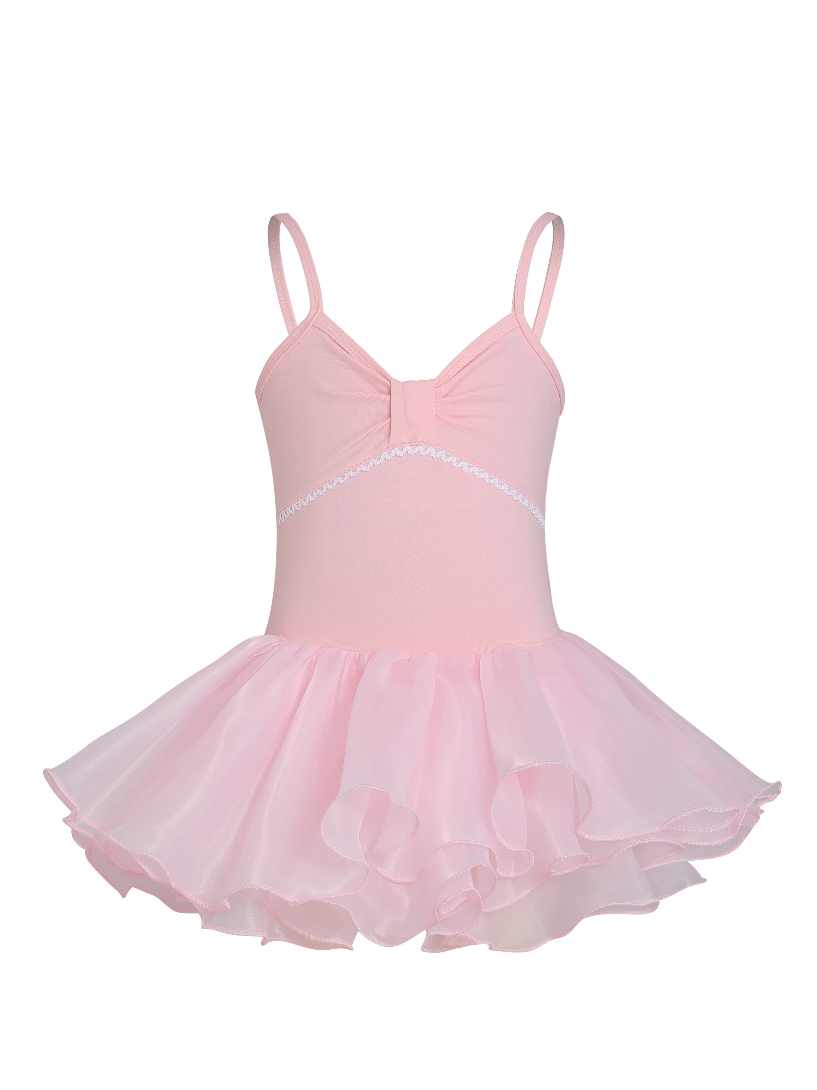 pembe çocuk bale elbisesi ince askılı tütü mayo