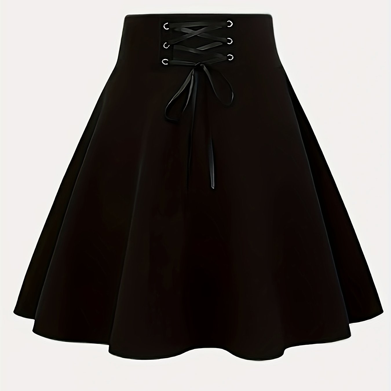 Ekose yüksek bel etek – Korsaj bağcıklı güçlü silüet | Elegan flare mini tasarım | Şimdi Keşfet ✨🖤