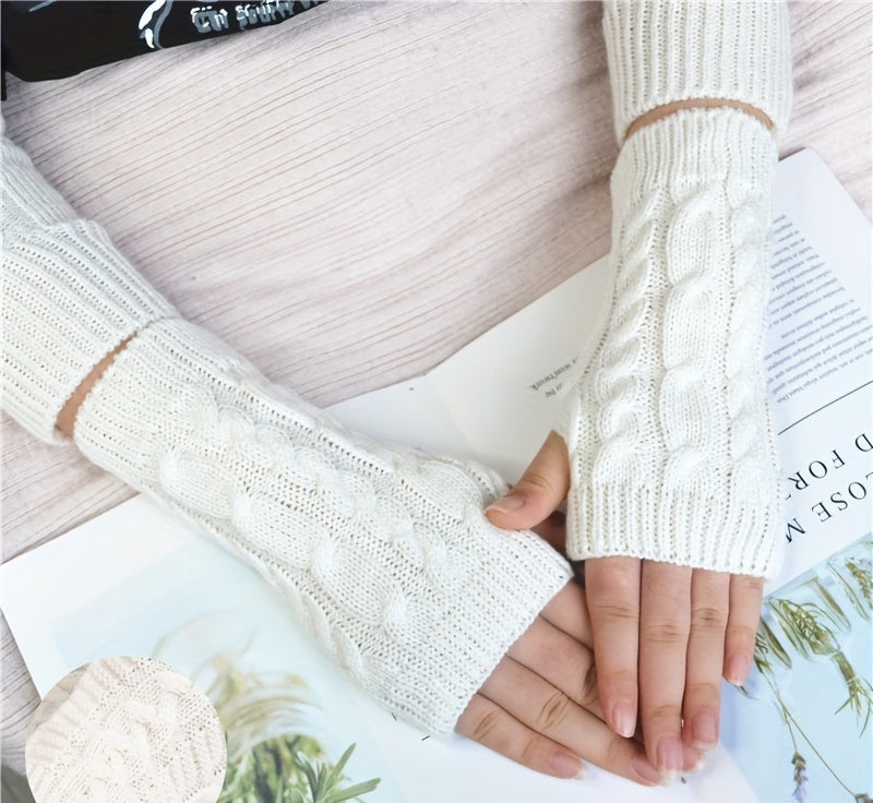 örgü eldiven parmak açık kışlık triko model